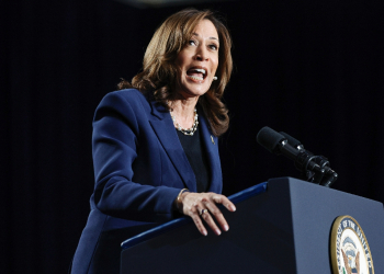 US Vice President and Democratic presidential candidate Kamala Harris gave a high-energy speech that met with enthusiastic applause / ©AFP