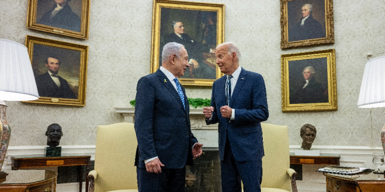 US President Joe Biden meets with Israeli Prime Minister Benjamin Netanyahu in the Oval Office of the White House in Washington, DC, on July 25, 2024. / ©AFP