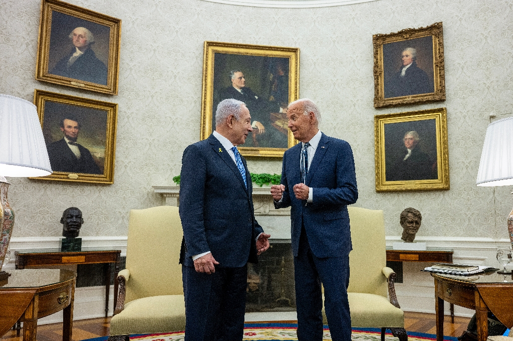 US President Joe Biden meets with Israeli Prime Minister Benjamin Netanyahu in the Oval Office of the White House in Washington, DC, on July 25, 2024. / ©AFP