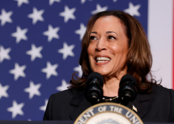 Vice President Kamala Harris speaks during a political event at the Air Zoo Aerospace & Science Experience in Portage, Michigan, on July 17, 2024.. ©AFP