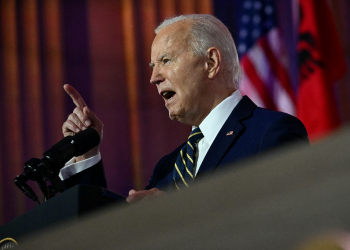 US President Joe Biden speaks during the NATO 75th Anniversary Celebratory Event at the Mellon Auditorium in Washington, DC, on July 9, 2024. / ©AFP