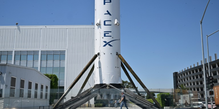 The Falcon 9 rocket experienced an anomaly during a launch on July 11, 2024 in its second stage booster that meant it failed to deploy 20 Starlink satellites at a high enough altitude. ©AFP