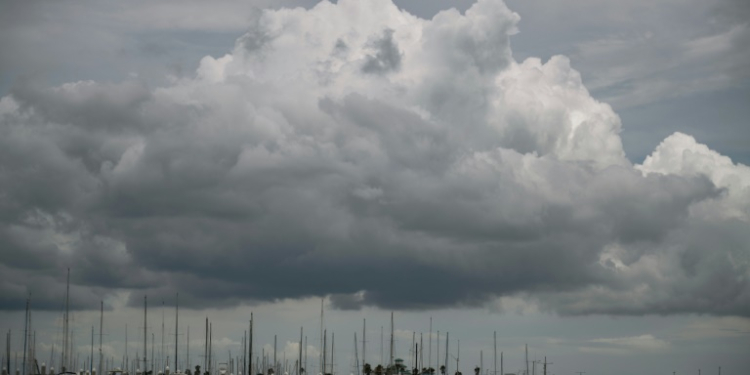 Boats sit in a marina in Corpus Christi, Texas ahead of the arrival of Tropical Storm Beryl which is forecast to roar ashore as a hurricane. ©AFP