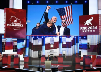 Donald Trump Jr speaks during at the 2024 Republican National Convention in Milwaukee, Wisconsin. ©AFP