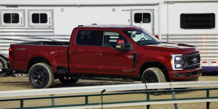 Ford announced plans to add a third plant for its 'Super Duty' pickup trucks in North America . ©AFP