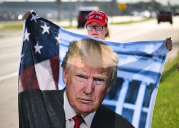 A supporter of Donald Trump in Milwaukee / ©AFP