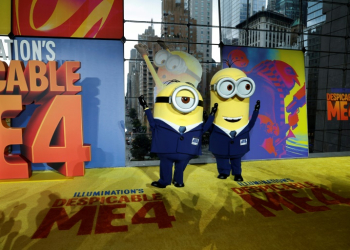 Minions arrive for the "Despicable Me 4" premiere in New York City on June 9, 2024. ©AFP