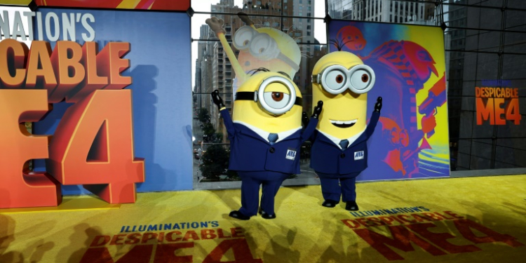 Minions arrive for the "Despicable Me 4" premiere in New York City on June 9, 2024. ©AFP