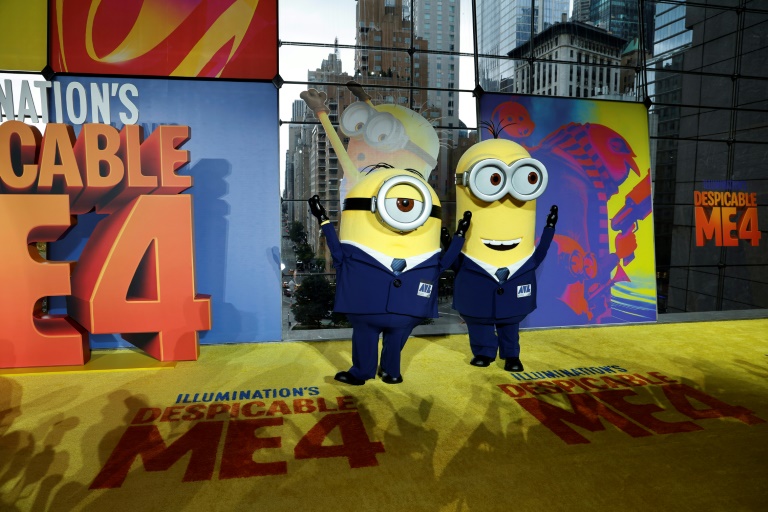 Minions arrive for the "Despicable Me 4" premiere in New York City on June 9, 2024. ©AFP