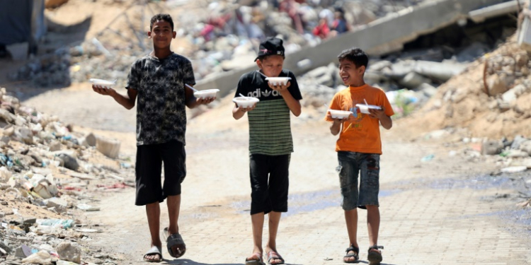 Devastation and hunger in Gaza has increased pressure on Hamas and Israel to agree a ceasefire in their war. ©AFP