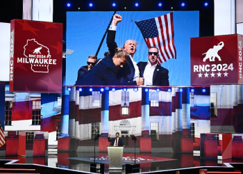 Son of former US President Donald Trump Donald Trump Jr. speaks during the third day of the 2024 Republican National Convention in Milwaukee, Wisconsin / ©AFP