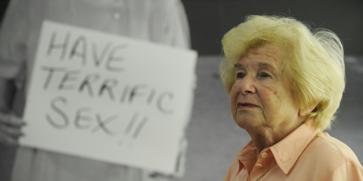 German-born US author and sex therapist Ruth Westheimer used blunt language to teach Americans about the secrets to a great sex life. ©AFP