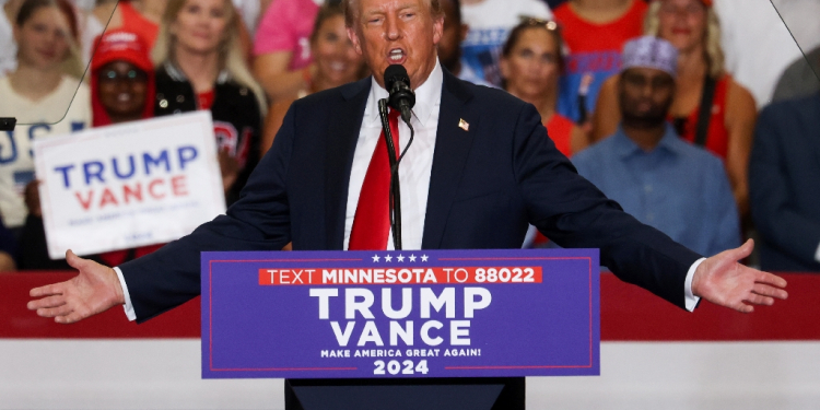 Republican Trump is seeking to make midwestern Minnesota a battleground state despite its long history of voting Democratic in presidential elections / ©AFP