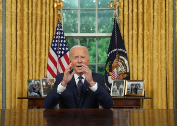 US President Joe Biden delivers an address to the nation from the Oval Office of the White House in Washington, DC on July 14, 2024. / ©AFP