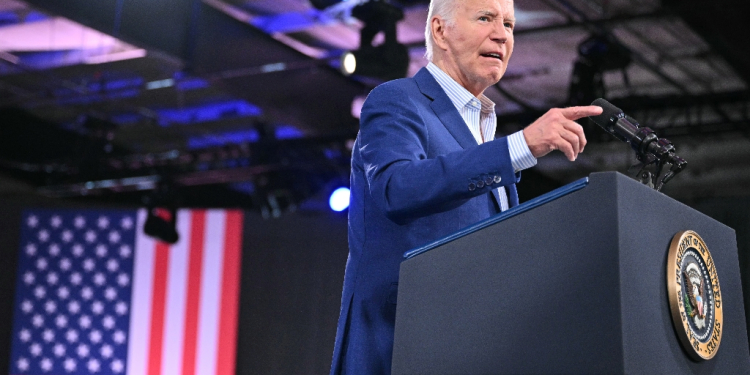 US President Joe Biden was fired up at a rally in Raleigh after his lackluster debate performance, but many wonder if he can go the distance / ©AFP