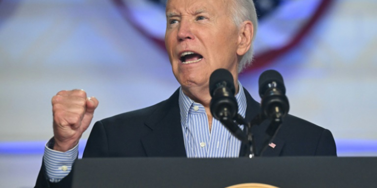 US President Joe Biden speaks during a campaign event in Madison, Wisconsin, on July 5, 2024. ©AFP