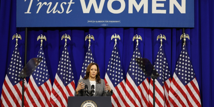 From investigating anti-abortion activists accused of deceptive practices as California's attorney general, to becoming the first VP to visit an abortion clinic this spring, Harris's bona fides on abortion rights are unquestionable / ©AFP