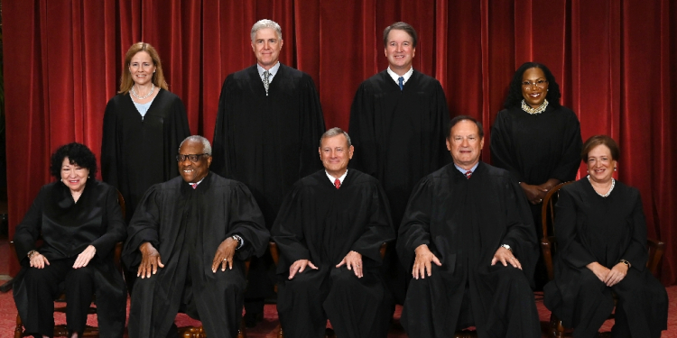 Justices of the US Supreme Court posing for their official photo / ©AFP