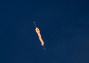 The rocket, a prolific launch vehicle that propels both satellites and astronauts into orbit, blasted off from Vandenberg Space Force Base in California on Thursday night. ©AFP