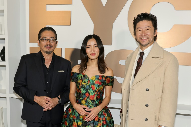 'Shogun' -- adapted from James Clavell's historical fiction novel -- transported viewers to early 17th-century Japan, and (L-R) Hiroyuki Sanada, Anna Sawai and Tadanobu Asano all earned Emmy nominations. ©AFP