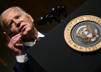 US President Joe Biden speaks at the LBJ presidential library in Austin, Texas on July 29, 2024 / ©AFP