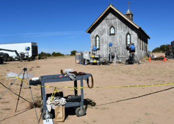 Movie productions were temporarily shuttered at Bonanza Creek in the immediate aftermath of the 'Rust' shooting, as police investigators combed the site. ©AFP