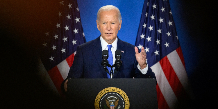 President Joe Biden gives a press conference / ©AFP