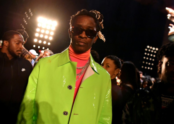 Georgia prosecutors allege that chart-topper Young Thug, seen here at a New York fashion show in December 2018, leads a criminal street gang. ©AFP