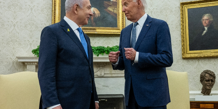 US President Joe Biden meets with Israeli Prime Minister Benjamin Netanyahu in the Oval Office of the White House in Washington, DC, on July 25, 2024. / ©AFP