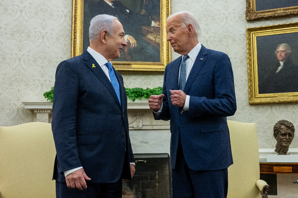 US President Joe Biden meets with Israeli Prime Minister Benjamin Netanyahu in the Oval Office of the White House in Washington, DC, on July 25, 2024. / ©AFP