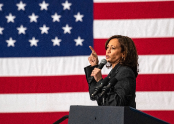 US Vice President Kamala Harris speaks during a rally in Boston, Massachusetts in November 2022 / ©AFP