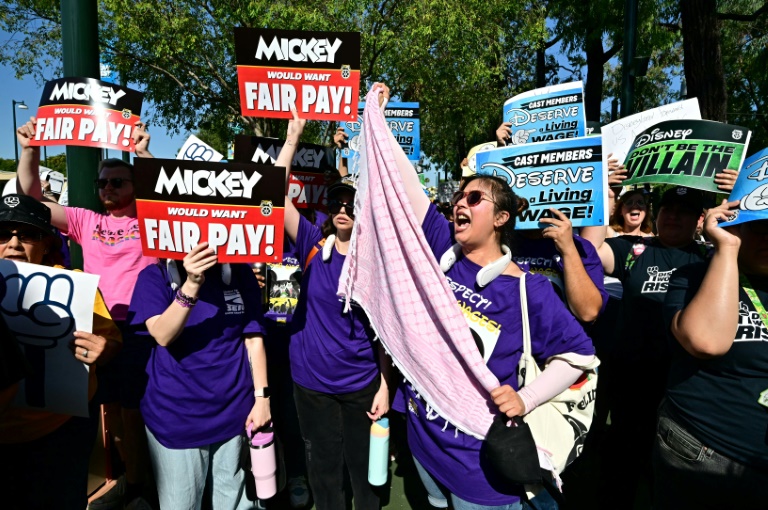 Employees at the Disneyland resort -- composed of the Disneyland and  Disney California Adventure theme parks -- have not gone on strike since 1984, according to the LA Times. ©AFP