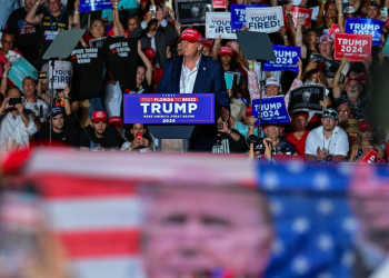 Presidential candidate Donald Trump pictured at a rally in Florida on July 9 / ©AFP