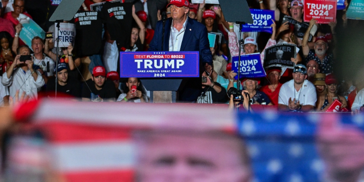 Presidential candidate Donald Trump pictured at a rally in Florida on July 9 / ©AFP