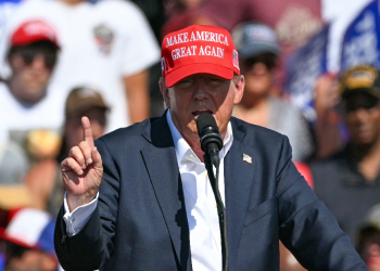 Former US president Donald Trump speaks during a campaign rally in Chesapeake, Virginia, on July 28, 2024 / ©AFP