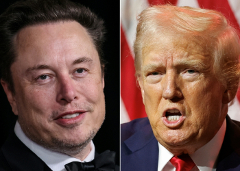 Billionaire X owner Elon Musk (left) is set to interview Republican presidential candidate Donald Trump on the platform, where Musk has been accused of promoting far-right conspiracy theories and misinformation / ©AFP