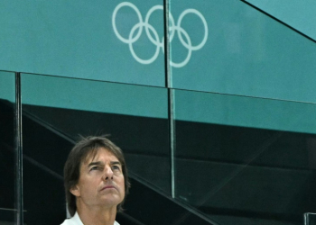 US actor Tom Cruise attends gymnastics qualification during the Paris 2024 Olympic Games. ©AFP