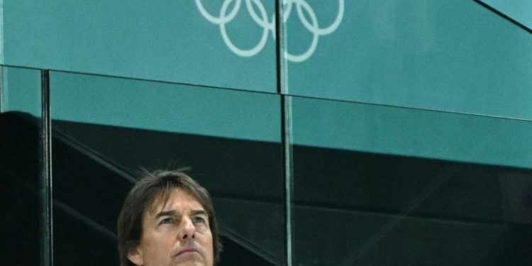 US actor Tom Cruise attends gymnastics qualification during the Paris 2024 Olympic Games. ©AFP