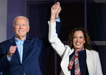 US President Joe Biden and Vice President Kamala Harris will make their first joint trip since he dropped out of the 2024 election / ©AFP