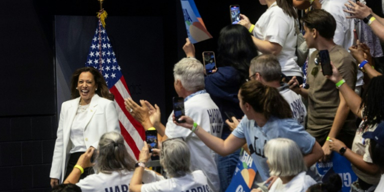 Kamala Harris has avoided making race and gender a key part of her campaign. ©AFP