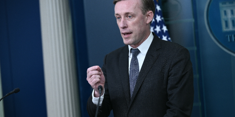 US National Security Advisor Jake Sullivan speaks at the White House on August 1, 2024 / ©AFP