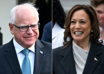 US Vice President Kamala Harris has picked Minnesota Governor Tim Walz as her running mate in the November election / ©AFP