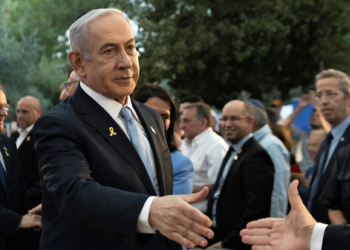 Israeli Prime Minister Benjamin Netanyahu speaks at the state memorial for Zionist leader Zeev Jabotinsky at Mount Herzl Military Cemetery in Jerusalem, on August 4, 2024. ©AFP