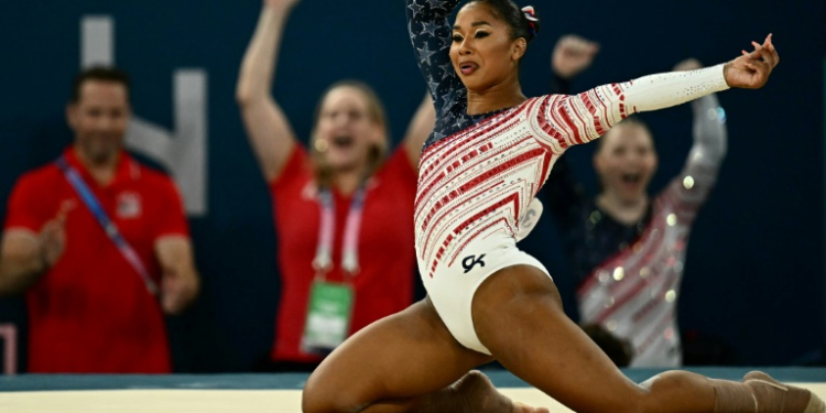 American Jordan Chiles says she has been devastated by being stripped of a floor exercise bronze medal at the Paris Olympics. ©AFP