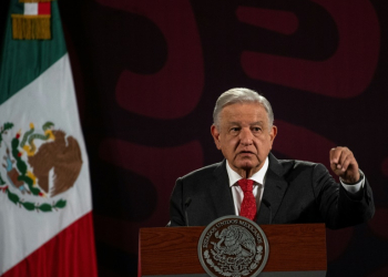 Mexican President Andres Manuel Lopez Obrador speaks during his daily news conference. ©AFP