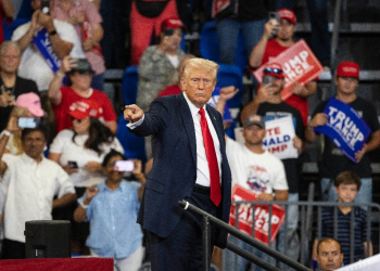 Former US president Donald Trump is pictured a campaign rally in Atlanta, Georgia, on August 3, 2024 -- his last public appearance / ©AFP