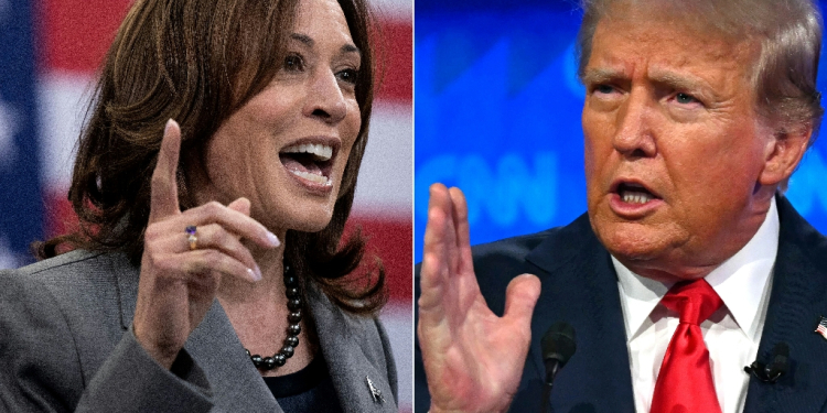 US Vice President and 2024 Democratic presidential candidate Kamala Harris has been surging in the polls while Republican rival Donald Trump has been on the sidelines / ©AFP