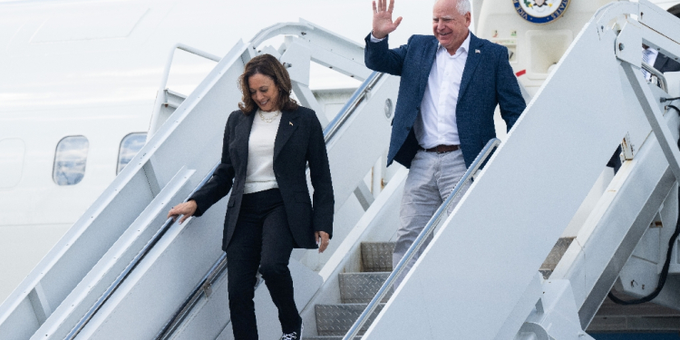 Kamala Harris and Tim Walz are giving their first joint interview to CNN / ©AFP