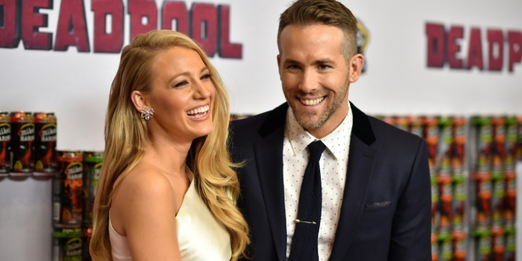 Actors Blake Lively and her husband Ryan Reynolds, seen at a 'Deadpool & Wolverine' event in New York on August 10, 2024, had a true power-couple weekend; his film topped the North American box office and hers, 'It Ends With Us,' came a close second. ©AFP