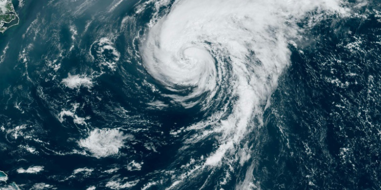 Hurricane Ernesto is seen on August 17, 2024 in a satellite image obtained from the National Oceanic and Atmospheric Administration. ©AFP